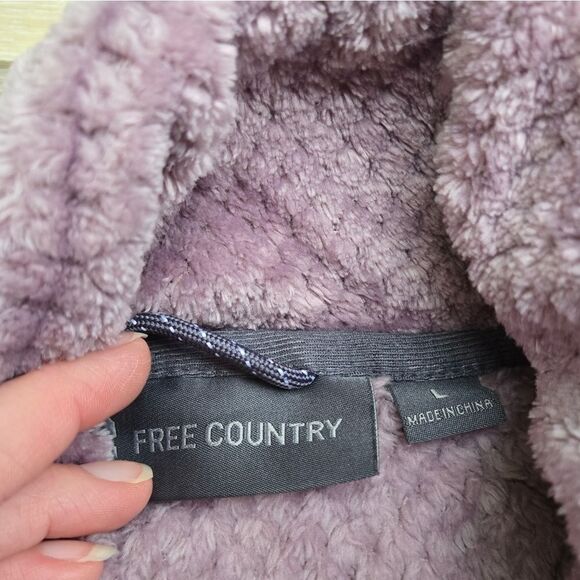Free Country cozy super soft zip up jacket mock neck women's size large - Picture 3 of 10